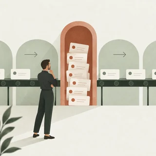 Workflow bottleneck illustration